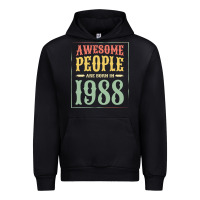Black vintage 1988 awesome people are born in 1988 31st birthday gift for me Urban Hoodie - linhVisuals