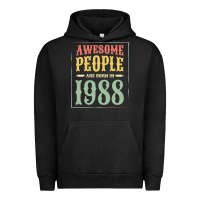 Pigment Black vintage 1988 awesome people are born in 1988 31st birthday gift for me Urban Hoodie - linhVisuals