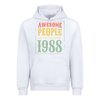 White vintage 1988 awesome people are born in 1988 31st birthday gift for me Urban Hoodie - linhVisuals