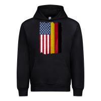 Black united states with germany flag mix us and german country flags Urban Hoodie - linhVisuals