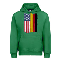 Emerald united states with germany flag mix us and german country flags Urban Hoodie - linhVisuals