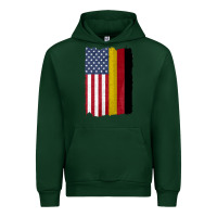 Forest Green united states with germany flag mix us and german country flags Urban Hoodie - linhVisuals