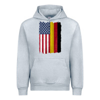 Heather Grey united states with germany flag mix us and german country flags Urban Hoodie - linhVisuals