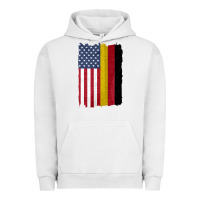 Pigment Lunar Rock united states with germany flag mix us and german country flags Urban Hoodie - linhVisuals