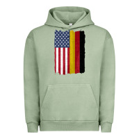 Pigment Oil Green united states with germany flag mix us and german country flags Urban Hoodie - linhVisuals