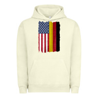 Pigment Pistachio united states with germany flag mix us and german country flags Urban Hoodie - linhVisuals