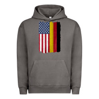 Pigment Tornado united states with germany flag mix us and german country flags Urban Hoodie - linhVisuals