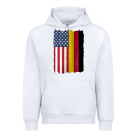 White united states with germany flag mix us and german country flags Urban Hoodie - linhVisuals