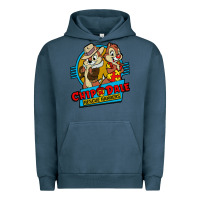 Pigment Midnight Navy chip and dale anime character Urban Hoodie - linhVisuals