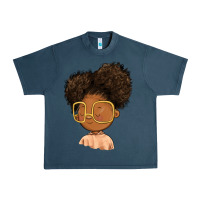 Midnight Navy black girl Urban Heavy Tee - FaDigitalArtStudio