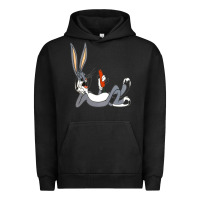 Pigment Black funny rabbit 3 Urban Hoodie - linhVisuals