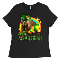 Black St. Patrick's Day mear bear Ladies Tee - HowdyJamesFarm