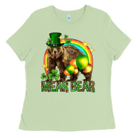 Matcha St. Patrick's Day mear bear Ladies Tee - HowdyJamesFarm