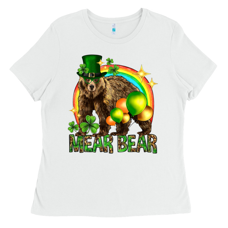 St. Patrick's Day Mear Bear Ladies Tee by HowdyJamesFarm | Teevron