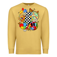 Antique Gold retro autism awareness Premium Sweatshirt - JahusDesignShop