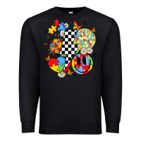 Black retro autism awareness Premium Sweatshirt - JahusDesignShop