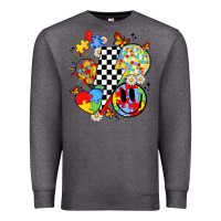Charcoal Heather retro autism awareness Premium Sweatshirt - JahusDesignShop