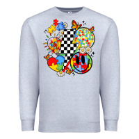 Heather Grey retro autism awareness Premium Sweatshirt - JahusDesignShop