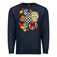 Navy retro autism awareness Premium Sweatshirt - JahusDesignShop
