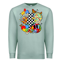 Seafoam retro autism awareness Premium Sweatshirt - JahusDesignShop