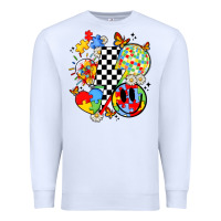 White retro autism awareness Premium Sweatshirt - JahusDesignShop