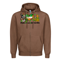 Chestnut peace love st patricks Zipper Hoodie - AdoDesignShop