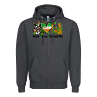 Smoke peace love st patricks Zipper Hoodie - AdoDesignShop