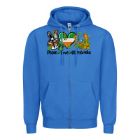True Royal peace love st patricks Zipper Hoodie - AdoDesignShop