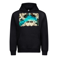 Black turquoise, cowhide backgraund Urban Hoodie - JahusDesignShop