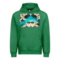 Emerald turquoise, cowhide backgraund Urban Hoodie - JahusDesignShop