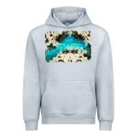Heather Grey turquoise, cowhide backgraund Urban Hoodie - JahusDesignShop