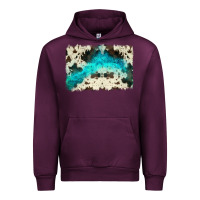Mauve Wine turquoise, cowhide backgraund Urban Hoodie - JahusDesignShop