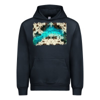 Navy turquoise, cowhide backgraund Urban Hoodie - JahusDesignShop