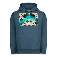 Pigment Midnight Navy turquoise, cowhide backgraund Urban Hoodie - JahusDesignShop
