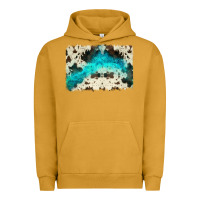 Pigment Peanut Butter turquoise, cowhide backgraund Urban Hoodie - JahusDesignShop
