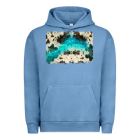 Pigment Pebble Blue turquoise, cowhide backgraund Urban Hoodie - JahusDesignShop