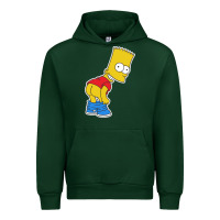Forest Green TRIPY BART SIMPSONS Urban Hoodie - linhVisuals