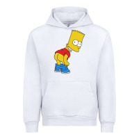 White TRIPY BART SIMPSONS Urban Hoodie - linhVisuals