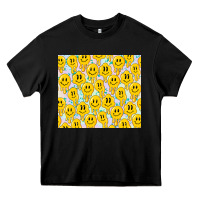Black retro smiley faces Heavy Core Tee - TumblerDesignByShophia