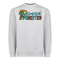 Heather Grey not perfect just forgıven Heavyweight Sweatshirt - AdoDesignShop