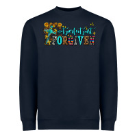 Navy not perfect just forgıven Heavyweight Sweatshirt - AdoDesignShop