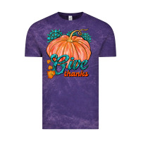 Cloud Purple Give Thanks Vintage Tee - FaDigitalArtStudio
