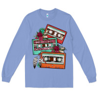 Colony Blue cassette floral gemstone Long Sleeve Tee - FaDigitalArtStudio