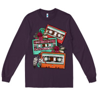 Plum cassette floral gemstone Long Sleeve Tee - FaDigitalArtStudio