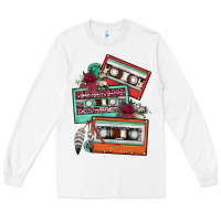 White cassette floral gemstone Long Sleeve Tee - FaDigitalArtStudio