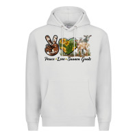 Peace Love Saanen Goats Premium Hoodie | Teevron