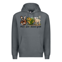 Rock Peace Love Saanen Goats Premium Hoodie - LillyAllenDesigns