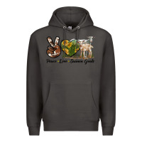 Smoke Peace Love Saanen Goats Premium Hoodie - LillyAllenDesigns