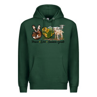 Sports Green Peace Love Saanen Goats Premium Hoodie - LillyAllenDesigns