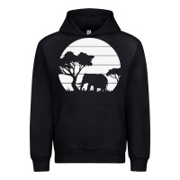 Black elephant art Urban Hoodie - linhVisuals